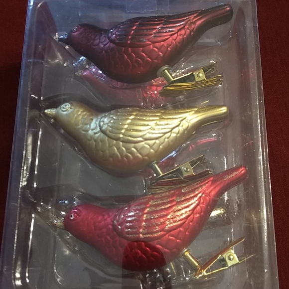 Martha Stewart Regal Holiday Bird Clips 6 Piece Set 3 Different Colors - Picture 11 of 12